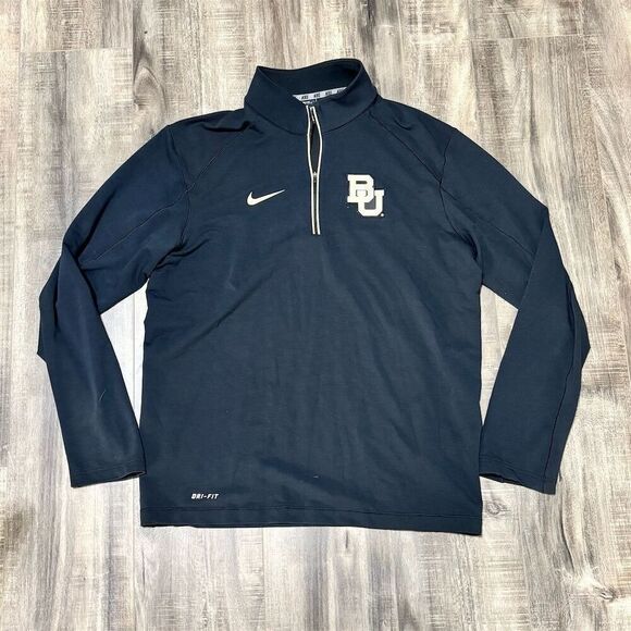 Nike Baylor Bears Men's Black Dri-FIT Quarter Zip Pullover Jacket M - Picture 1 of 4